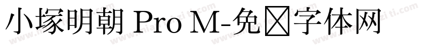 小塚明朝 Pro M字体转换